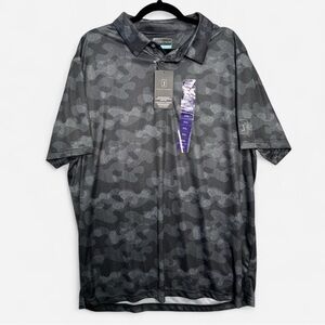 PGA Tour Men's Black Camo Polo Shirt